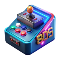 Retro Arcade Game Console 80s Style Joystick and Buttons png