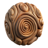 Abstract Swirling Sphere 3D Render of Concentric Circles png