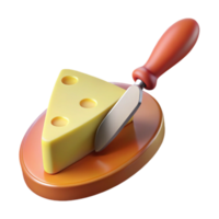 3D Render Cheese Wedge Spreader on Board png
