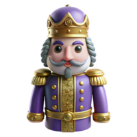 3D Render of a Royal Nutcracker King png