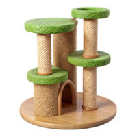 Multi-Level Cat Tree with Sisal Posts Cozy Hideaway png