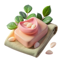 Spa Day Relaxing Soaps, Tablets, and Greenery png