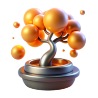 Abstract 3D Render of a Bonsai Tree png