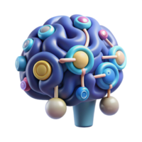 Abstract Brain Neural Network Connections Visualization png