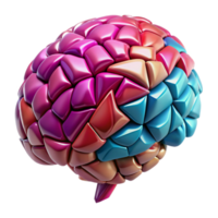 Abstract Colorful Brain Neural Pathways Cognitive Function png