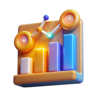 Data Growth Visualizing Trends with 3D Charts png