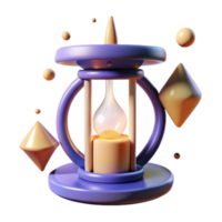 Abstract Hourglass 3D Render Time, Light, and Geometry png