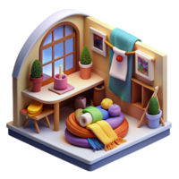 Cozy Craft Room Yarn, Plants, and Creativity png