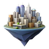 Floating City Urban Landscape, Architectural Design, 3D Model png
