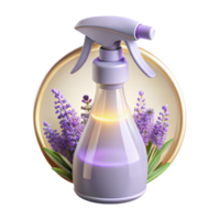 Lavender Room Spray Calming Scent, Elegant Bottle, Gentle Mist png