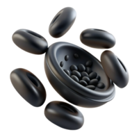 Abstract 3D Render Black, Toroidal, and Spherical Forms png