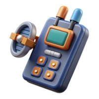 3D Render of Retro Communication Device png