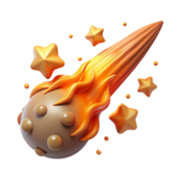 Fiery Comet Streaking Through Space png