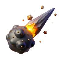 Fiery Comet, Celestial Event, 3D Render png