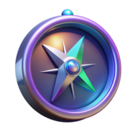 3D Compass Icon Navigation, Direction, Guidance, Exploration, Travel, Journey, Orientation, Wayfinding, Discovery, Adventure png