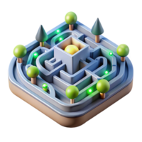 3D Maze Puzzle Navigate the Path to the Center png