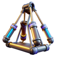 Futuristic Tripod Device with Glowing Tubes png