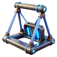 Futuristic Blue Glowing Device 3D Render of Sci-Fi Technology png