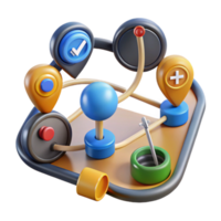 Interactive 3D Navigation System Location-Based UI Design png