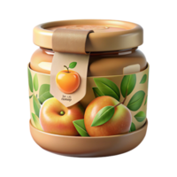 Delicious Apple Fruit Spread in Glass Jar png