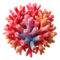Coral Reef Structure 3D Model of a Colorful Coral Colony png