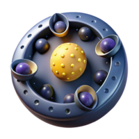 Abstract 3D Sphere Cosmic Cellular Structure png