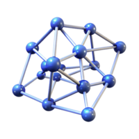 Complex Molecular Structure Atoms, Bonds, and 3D Model png