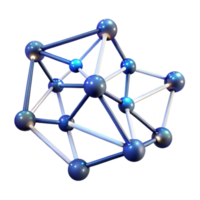 Complex Molecular Structure Network Bonds and Atomic Arrangement png