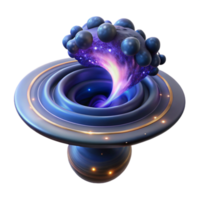 Cosmic Vortex Abstract 3D Render of Nebula and Spheres png