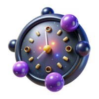 Abstract 3D Clock Time, Design, and Color png