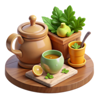 Herbal Tea A Relaxing Moment with Citrus png