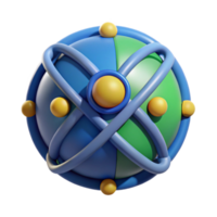 Abstract 3D Orb Network Connection Visualization png