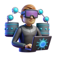 Virtual Reality Data Analyst Cybersecurity Cloud Computing png
