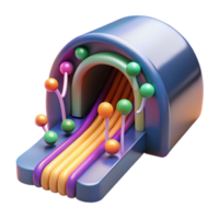 Colorful Tunnel Slide with Rainbow Arch png