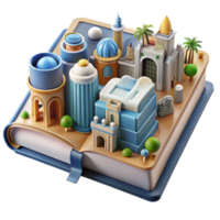 A City in a Book Architectural Wonders in 3D png