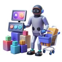 Robot Automation in E-commerce AI-Powered Order Fulfillment png