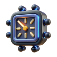 3D Render of a Futuristic Clock png