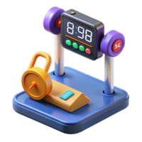 Digital Timer with Combination Lock and Control Panel png