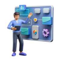 Digital Dashboard Streamlining Workflow, Data Analysis, and Project Management png