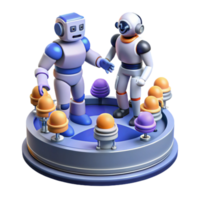 Robots Collaborating on a Circular Platform with Spheres png