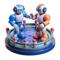 Robot Interaction A 3D Render of Friendly AI png