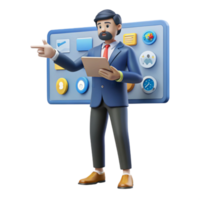 Dashboard Presentation Business Strategy, Data Analysis, KPI Metrics, and Project Management png