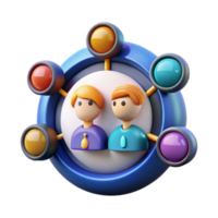 Teamwork, Collaboration, and Connection A 3D Icon png