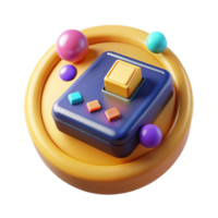 Abstract 3D Game Controller Design with Colorful Spheres png