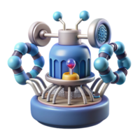 Whimsical Robotic Creation 3D Render of Futuristic Machine png