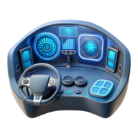 Futuristic Vehicle Dashboard Advanced Controls and Displays png