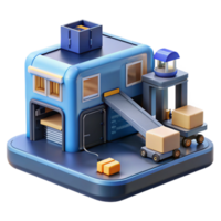 Automated Warehouse Efficient Package Handling System png