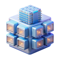 Futuristic Data Cube Modular, Advanced, Networked System png