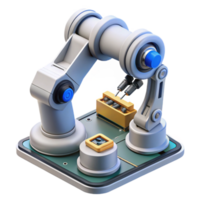 Automated Precision Assembly Robotic Microchip Manufacturing png