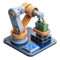Automated Manufacturing Robotic Arm Precision Assembly png